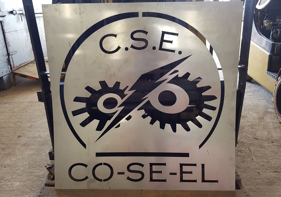 corte laser lamina logo Coseel